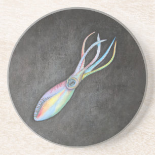 Rainbow Squid Sandstone Onderzetter
