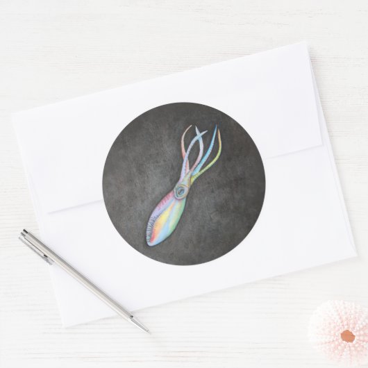 Rainbow Squid Stickers (Envelop)