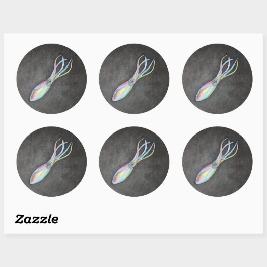 Rainbow Squid Stickers (Vel)