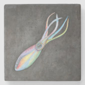 Rainbow Squid Stone Onderzetter (Voorkant)