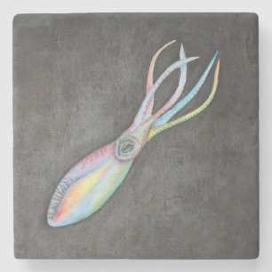 Rainbow Squid Stone Onderzetter