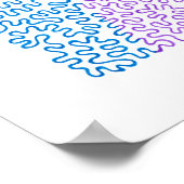 Rainbow Squiggles Line Art Poster (Hoek)