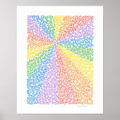 Rainbow Squiggles Line Art Poster (Voorkant)