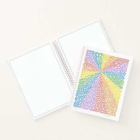 Rainbow Squiggles Notitieboek (Binnen)