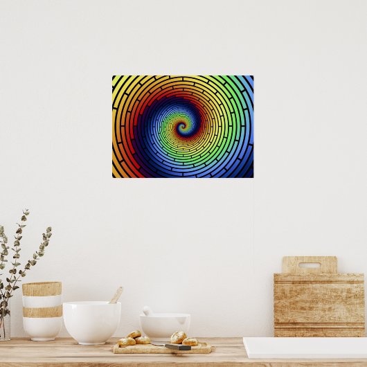 Rainbow Squiral Poster ROY G BIV (Keuken)