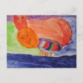 Rainbow Squirrel — Cute Kids Art Thank You Briefkaart (Voorkant)