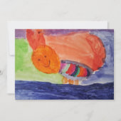 Rainbow Squirrel Kids Birthday Party Kaart (Voorkant)