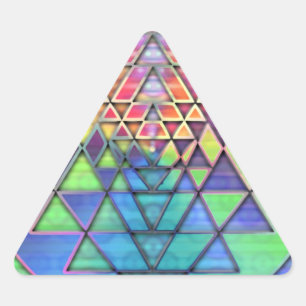 Rainbow Sri Yantra voor liefde en rijkdom Sticker