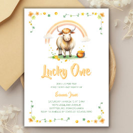 Rainbow St Patricks Day Lucky One 1st Birthday Kaart