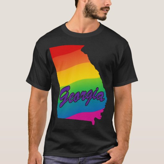 Rainbow-staatsketting Georgië T-shirt (Voorkant)