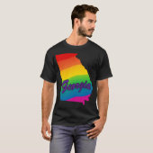 Rainbow-staatsketting Georgië T-shirt (Voorkant volledig)