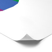 Rainbow Stache .png Poster (Hoek)