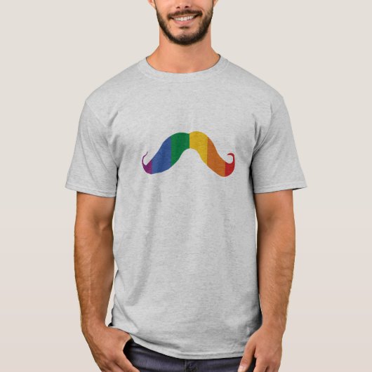 Rainbow Stache.png T-shirt (Voorkant)