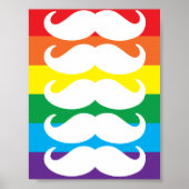 Rainbow Stache Poster (Voorkant)