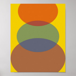Rainbow Stacked Stones Minimalistisch Poster