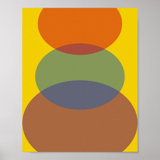 Rainbow Stacked Stones Minimalistisch Poster (Voorkant)