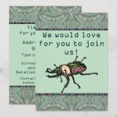 Rainbow Stag Beetle Kaart (Voorkant / Achterkant)