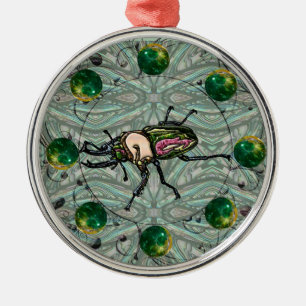 Rainbow Stag Beetle Metalen Ornament
