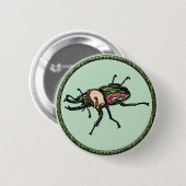 Rainbow Stag Beetle Ronde Button 5,7 Cm (Voorkant /achterkant)
