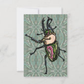 Rainbow Stag Beetle RSVP Kaartje (Achterkant)