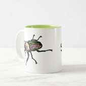Rainbow Stag Beetle Tweekleurige Koffiemok (Voorkant links)