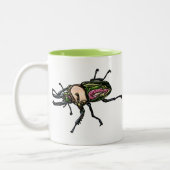 Rainbow Stag Beetle Tweekleurige Koffiemok (Links)