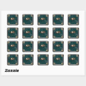 Rainbow Stag Beetle Vierkante Sticker (Vel)