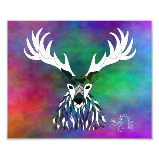 Rainbow Stag Print Foto Afdruk