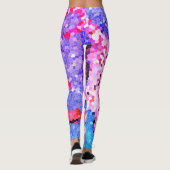 Rainbow Stain Glass Mermaid Leggings Yoga pants (Achterkant)