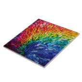 Rainbow Stained Glass  Tegeltje (Zijkant)