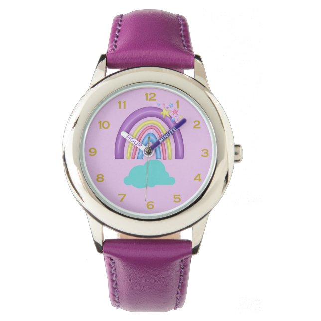 Rainbow Stainless Steel Watch Horloge (Voorkant)