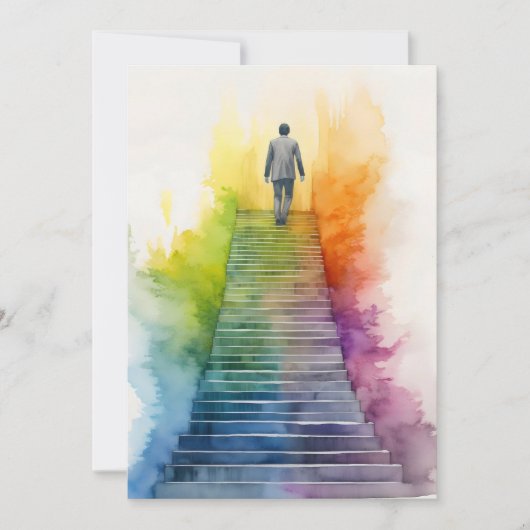 Rainbow Stairs Man komt eraan Kaart (Voorkant)