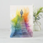Rainbow Stairs Man komt eraan Kaart (Staand voorkant)