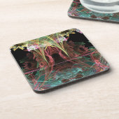 Rainbow Stalactites Abstracte Cork Onderzetters (Linkerzijde)