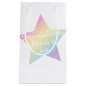 Rainbow Star Baby shower Klein Cadeauzakje (Voorkant)