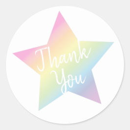 Rainbow Star Baby shower Ronde Sticker