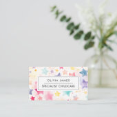 Rainbow Star Babysitter Kinderopvang Kinderopvang  Visitekaartje (Staand voorkant)