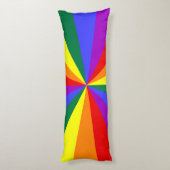 Rainbow Star Burst Pattern Lichaamskussen (Achterkant (Verticaal))