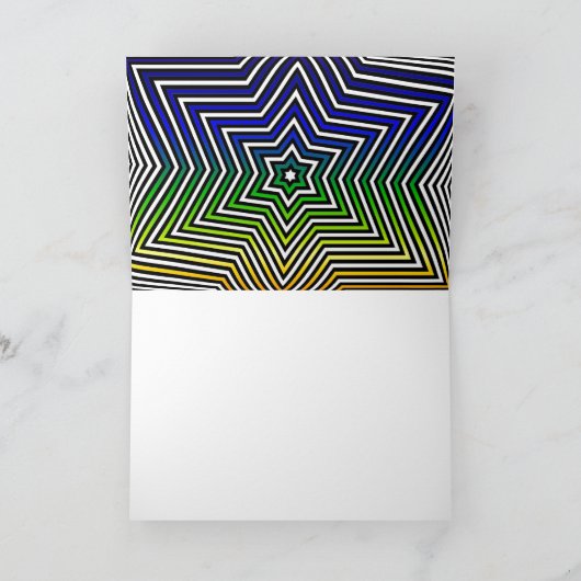 Rainbow Star First Kerstfeestay Greening Feestdagen Kaart (Binnen)