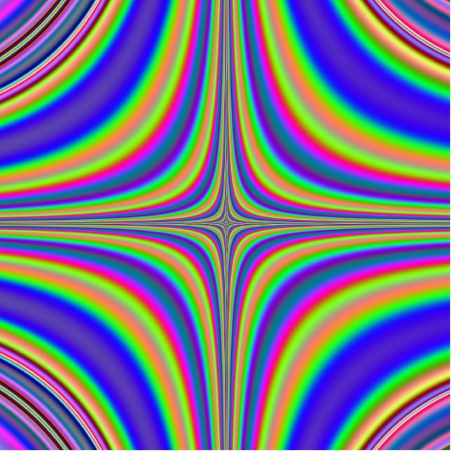 Rainbow Star Fractal 2 Staand Fotobeeldje (Voorkant)