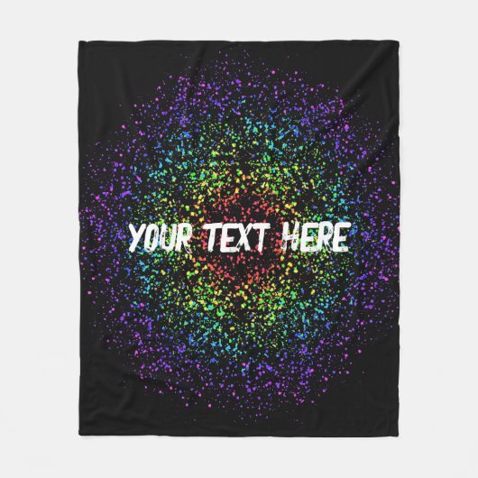 Rainbow Star Galaxy Void Fleece Deken (Voorkant)