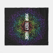 Rainbow Star Galaxy Void Fleece Deken (Voorkant (Horizontaal))