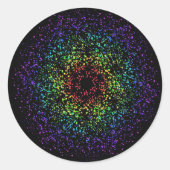 Rainbow Star Galaxy Void Ronde Sticker (Voorkant)