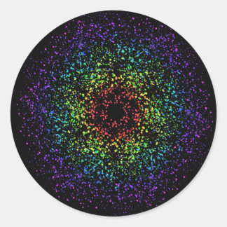 Rainbow Star Galaxy Void Ronde Sticker