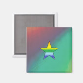 Rainbow Star Magnet (Voorkant / Achterkant)