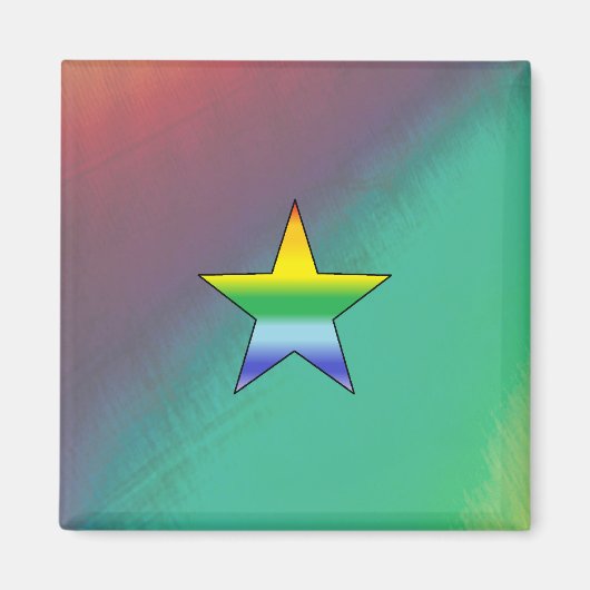 Rainbow Star Magnet (Voorkant)
