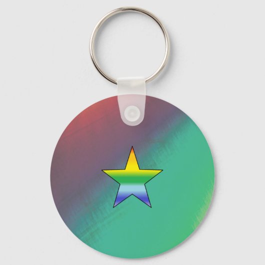 Rainbow Star-Sleutelhanger Sleutelhanger (Voorkant)