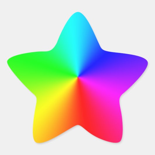 Rainbow Star Sticker (Voorkant)