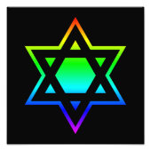 Rainbow Star van David Foto Afdruk (Voorkant)