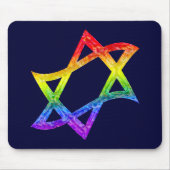 Rainbow Star van David Mousepad Muismat (Voorkant)
